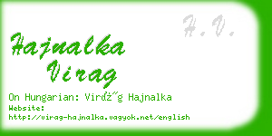 hajnalka virag business card
